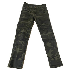 New Fashion Womens Camo Jeans Size 28 x 28 Camouflage Army Straight Leg Pants